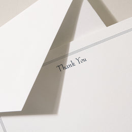 Crane Navy Triple Hairline Framed Thank You Card