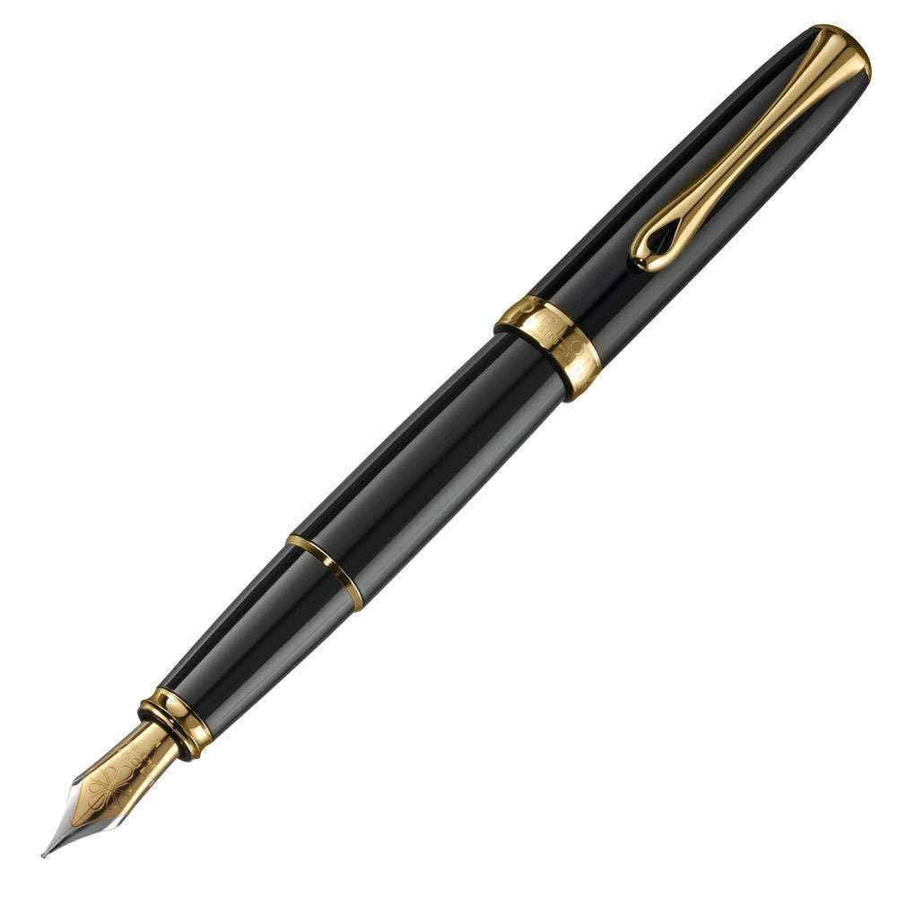 Diplomat Excellence A2 Fountain Pen - Black and Gold