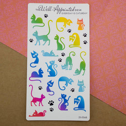 Everyday is Caturday Sticker Sheet (25-006): Black