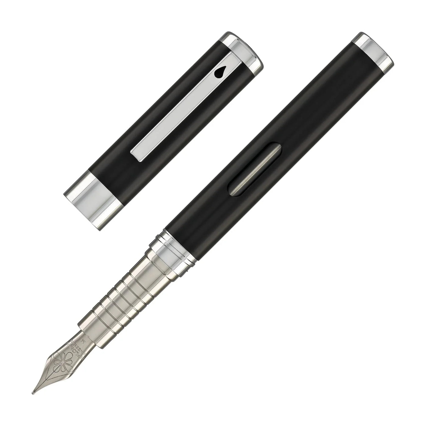 Diplomat Nexus Fountain Pen - Black/Chrome