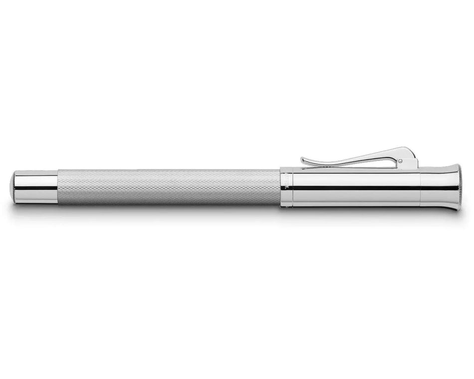 Graf Von Faber Castell Guilloche Fountain Pen - Barley Rhodium