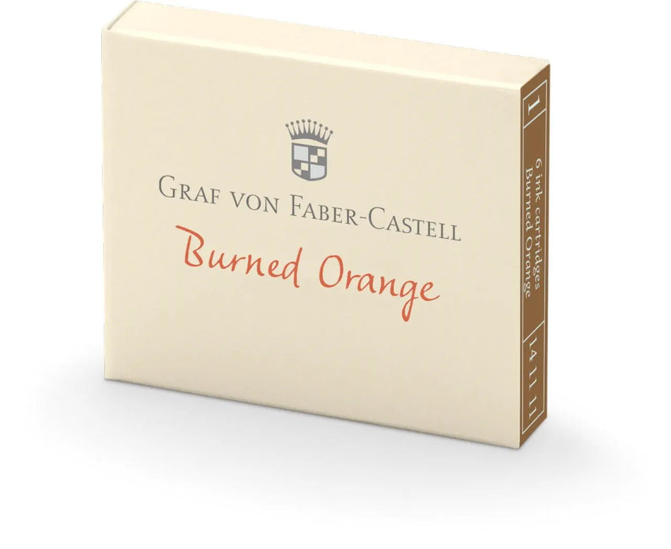 Graf Von Faber Castell Ink Pen Refill Cartridges (6 Pack) - Burned Orange