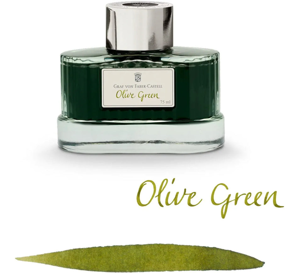 Graf Von Faber Castell Bottled Ink 75ml - Olive Green