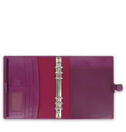 Filofax Finsbury A5 Leather Organizer - Raspberry