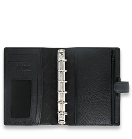 Filofax Finsbury Pocket Leather Organizer - Black
