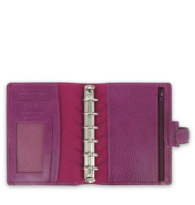 Filofax Finsbury Pocket Leather Organizer - Raspberry