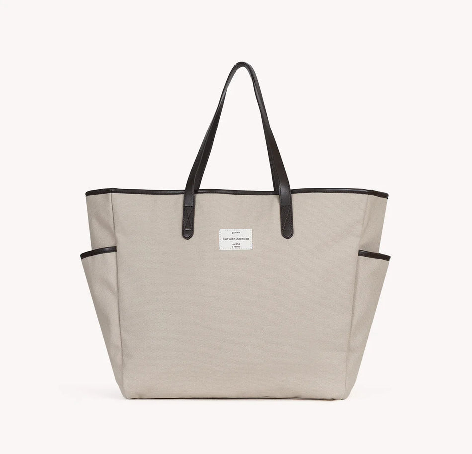 gry mattr Vegan Leather Zipper Pouch Large - Field Tote