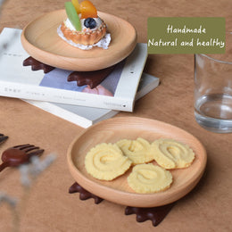 Senser Woodcraft Round Bigfoot Storage Tray - Black Walnut
