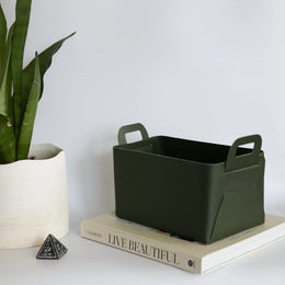 Zora Botanica Foldable Storage Basket - Forest Green