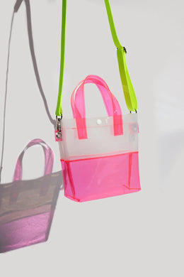 Kate Corn Pink & White Handle Bag