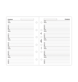 Filofax Contacts Refill - Pocket