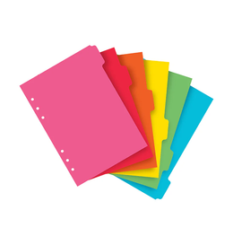 Filofax A5 Bright Six Tabs Dividers