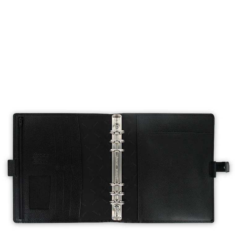 Filofax Finsbury A5 Leather Organizer - Black
