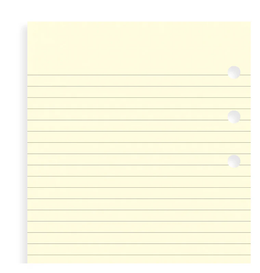 Filofax Cotton Cream Ruled Notepaper Refill - Personal