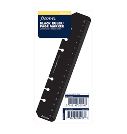 Filofax Personal Ruler Page Marker Black