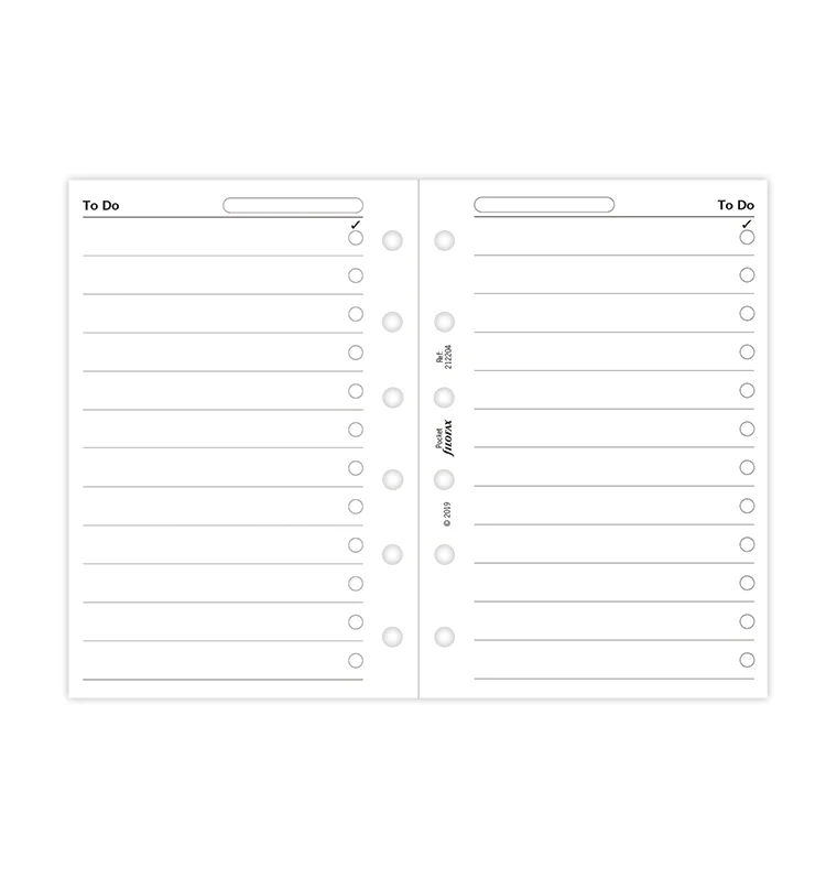 Filofax Pocket To Do Refill