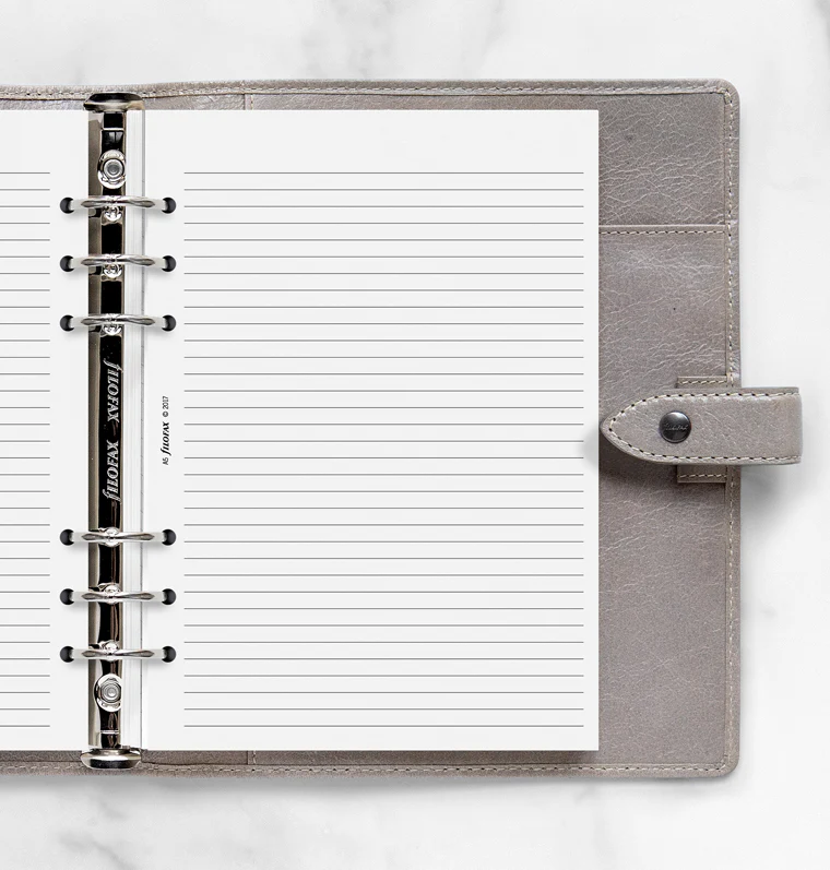 Filofax A5 White Ruled Notepad Refill (50 Sheets)
