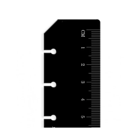Filofax Personal Ruler Page Marker Black
