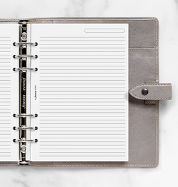 Filofax A5 White Ruled Notepaper Refill (25 Sheets)