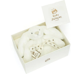 Jellycat Bashful Luxe Bunny Plush Baby Blankie - White