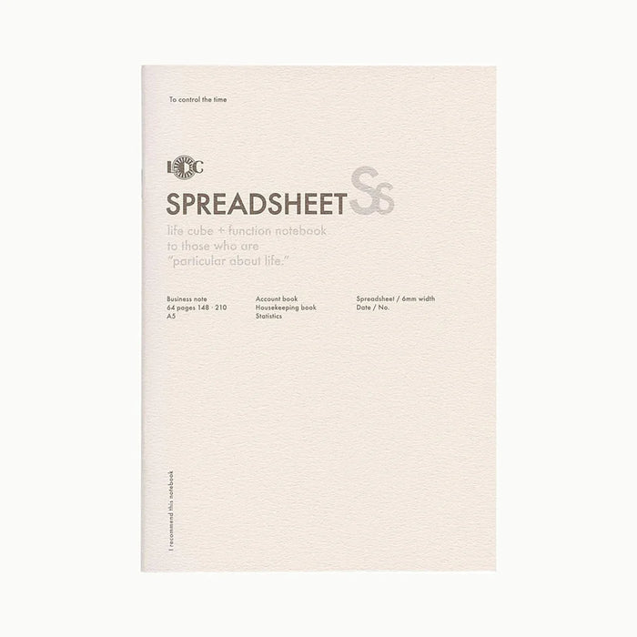 Luddite Function Notebook A5 - Spreadsheet