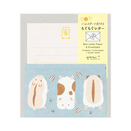Midori Mini Letter Set with Stickers - Hungry Hamster
