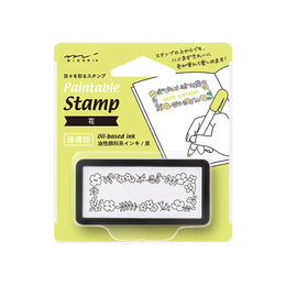 Midori Paintable Stamp Pre-Inked Half Size - Flower