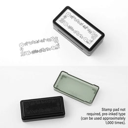 Midori Paintable Stamp Pre-Inked Half Size - Flower