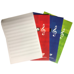 Clairefontaine Assorted Music Notepad 8x11