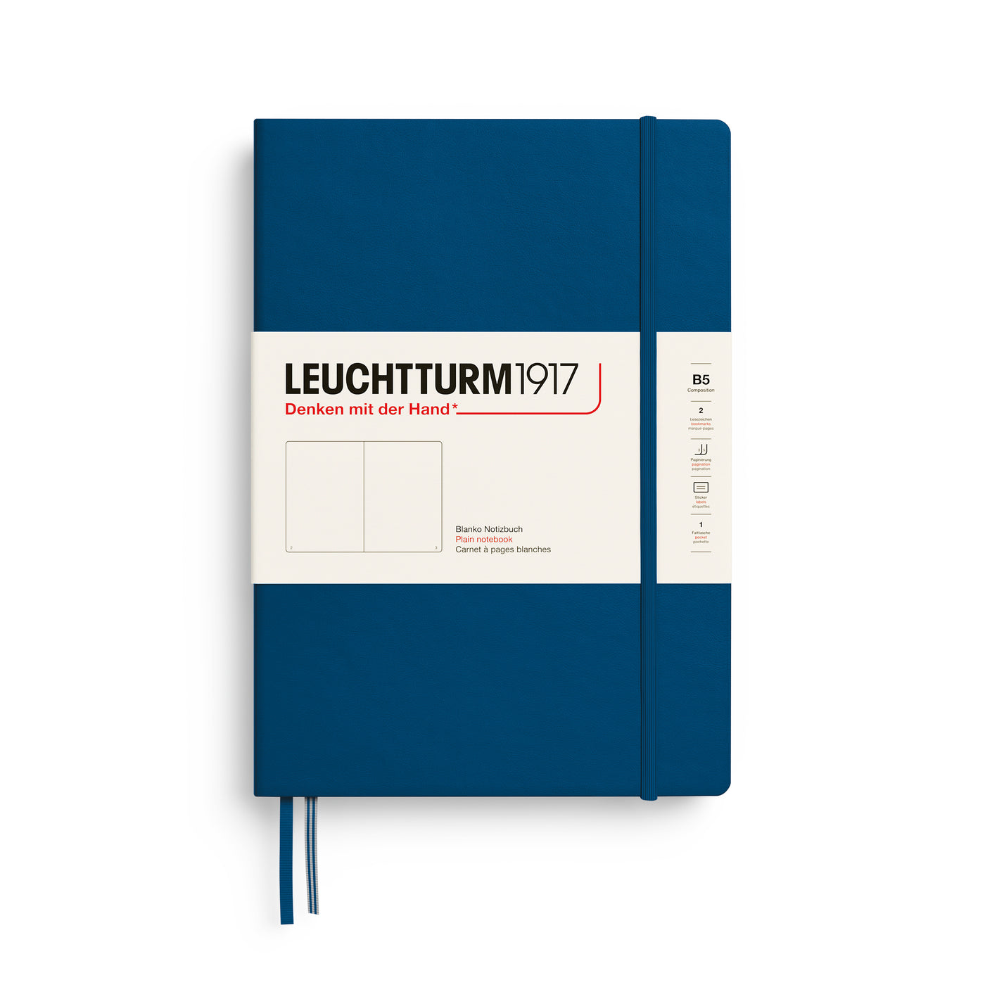 LEUCHTTURM1917 Notebook Composition (B5), HC, 219 pages, Plain - Indigo