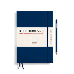 LEUCHTTURM1917 Notebook Hardcover composition (B5), 219 Numbered pages, Plain, Navy