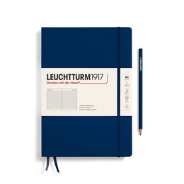 LEUCHTTURM1917 Notebook Hardcover composition (B5), 219 Numbered pages, Ruled - Navy Blue