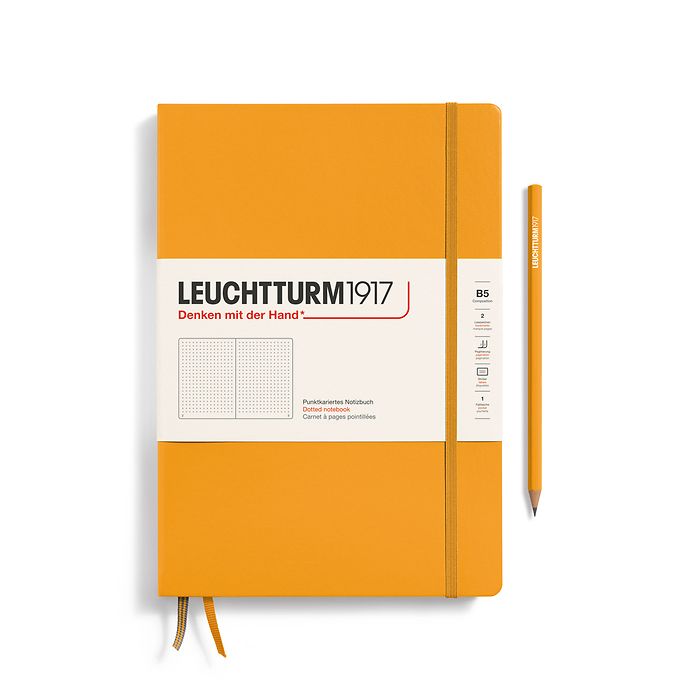 LEUCHTTURM1917 Notebook Hardcover composition (B5), 219 Numbered pages, Dotted - Rising Sun