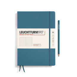 LEUCHTTURM1917 Notebook Hardcover composition (B5), 219 Numbered pages, Dotted, Stone Blue