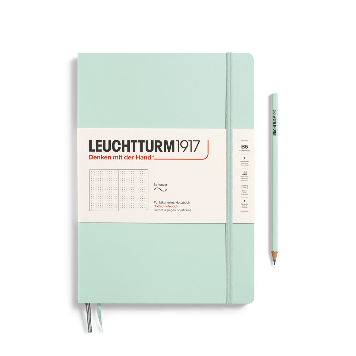LEUCHTTURM1917 Notebook Composition (B5), Softcover, 123 p., dotted - Mint Green