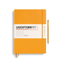 LEUCHTTURM1917 Notebook Hardcover Master Slim (A4+), 123 pages, Dotted - Rising Sun Yellow