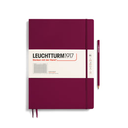 LEUCHTTURM1917 Notebook Master Slim (A4+), 123 p., squared - Port Red