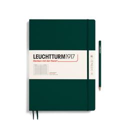 LEUCHTTURM1917 Notebook Hardcover Master Slim (A4+), Ruled, 123 pages - Forest Green
