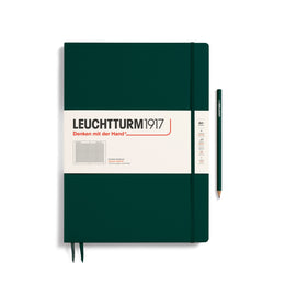 LEUCHTTURM1917 Notebook Hardcover Master Slim (A4+), Square, 123 pages - Forest Green