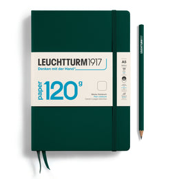 LEUCHTTURM1917Notebook HC Medium(A5), 120g Edition, Plain, 203 pages - Forest Green