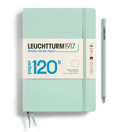 LEUCHTTURM1917 Notebook HC Medium (A5), 120g Edition, Plain, 203 pages - Mint Green