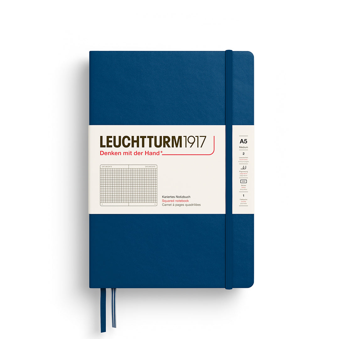 LEUCHTTURM1917 Notebook HC Medium (A5), 251 p, Squared - Indigo