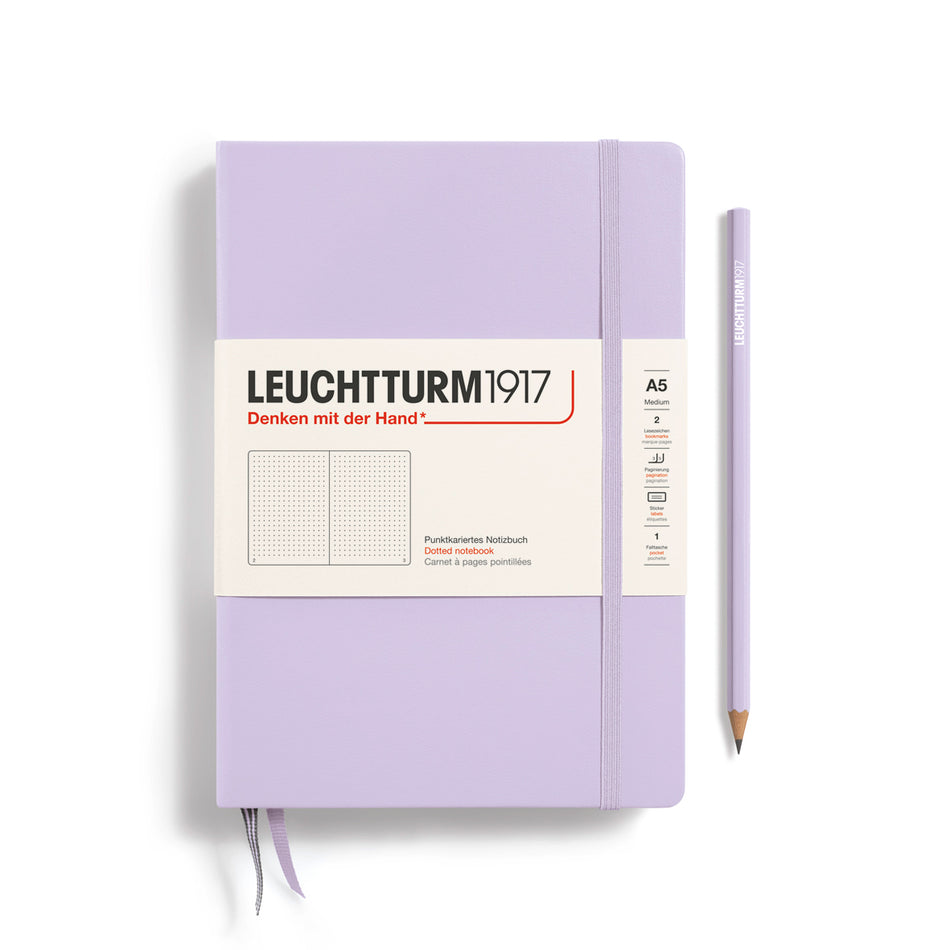 LEUCHTTURM1917 Notebook Hardcover Medium (A5), 251 pages, Dotted - Lilac Purple