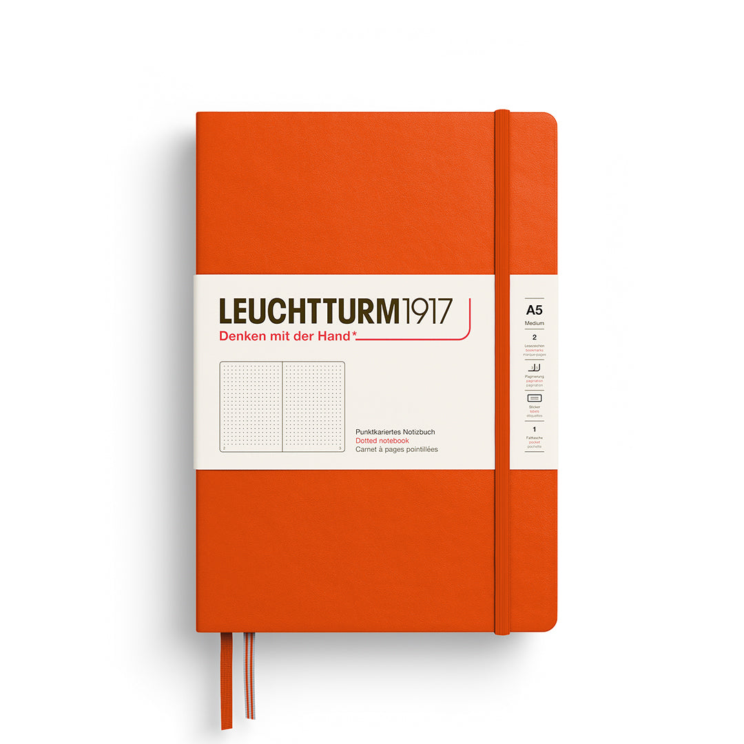 LEUCHTTURM1917 Notebook HC Medium (A5), 251 p, Dotted - Pumpkin