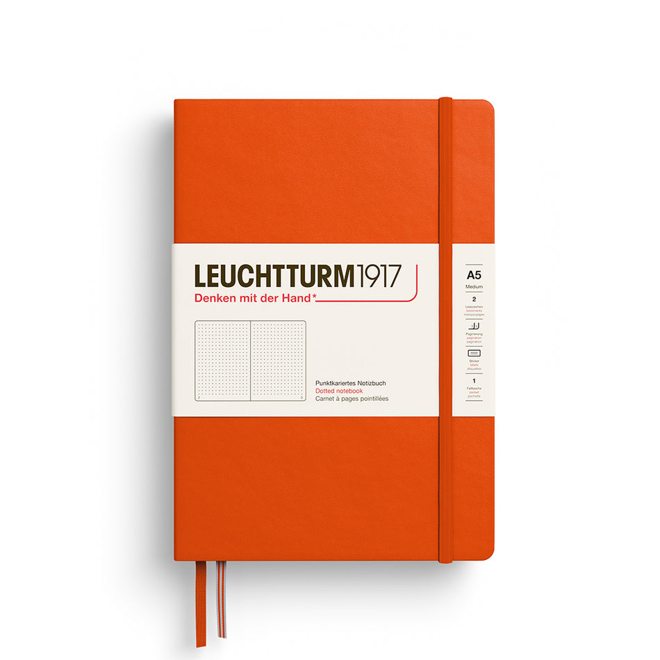 LEUCHTTURM1917 Notebook HC Medium (A5), 251 p, Dotted - Pumpkin