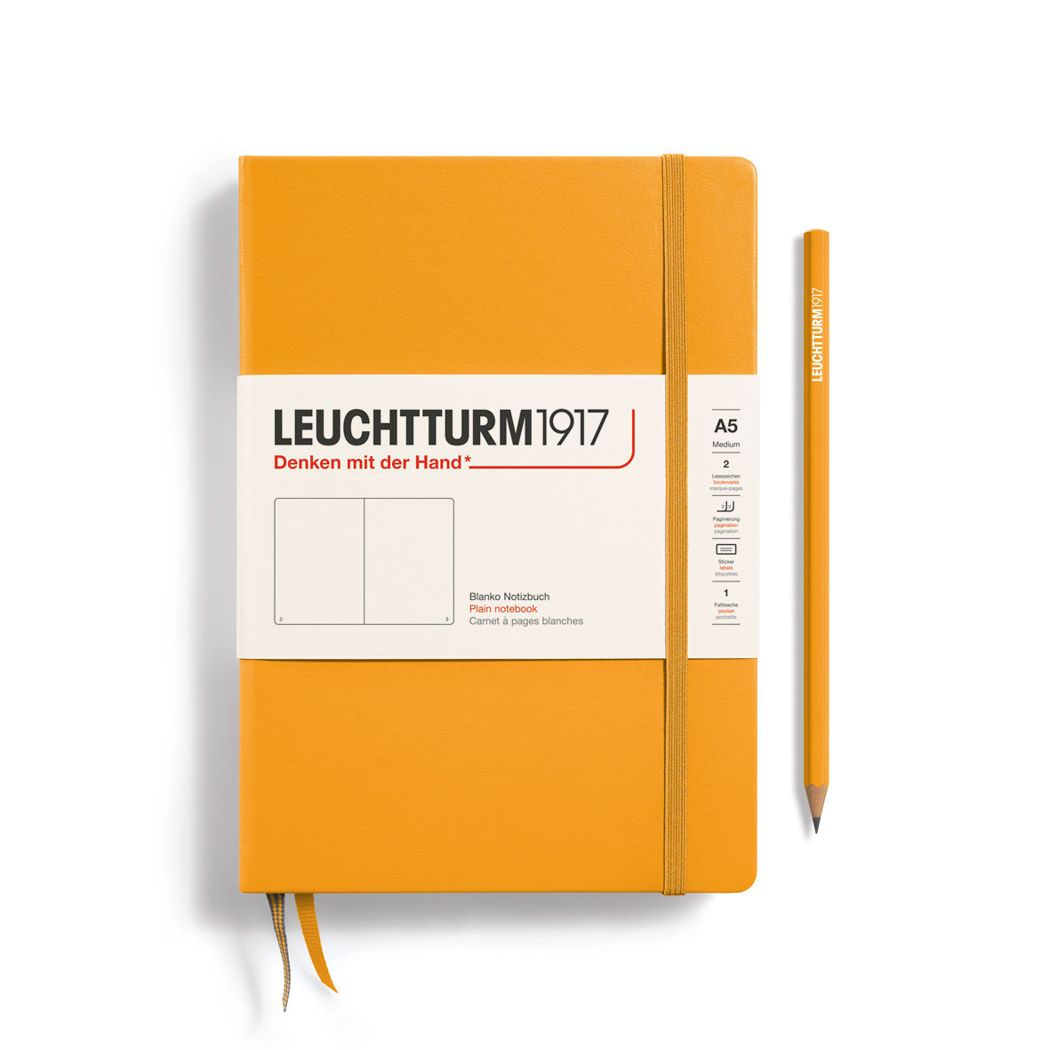 LEUCHTTURM1917 HC Notebook, Medium (A5), 251 p., Plain - Rising Sun