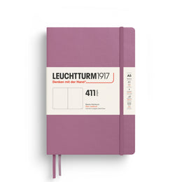 LEUCHTTURM1917 Notebook Medium (A5) HC, 411 Numbered Pages, Plain - Dusty Rose Pink