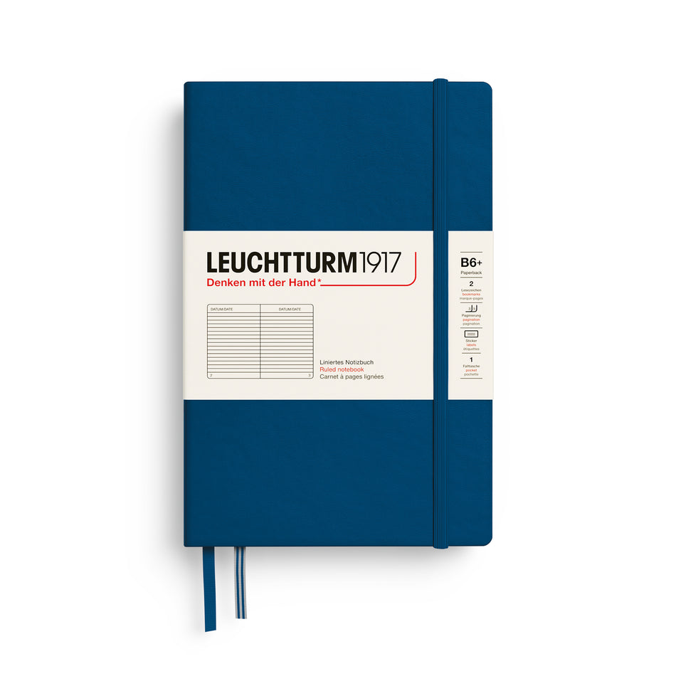 LEUCHTTURM1917 Notebook HC Paperback (B6+), 219 pages, Ruled - Indigo