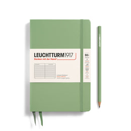 LEUCHTTURM1917 Notebook Hardcover Paperback (B6+), Ruled, 123 pages - Sage Green