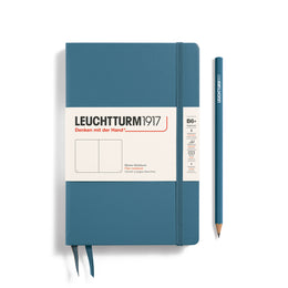 LEUCHTTURM1917 Notebook HC Paperback (B6+), Hardcover, 219p., Plain - Stone Blue